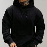 J&B Men’s Oversized Hoodie with Simple Graphic Design | L&S 1