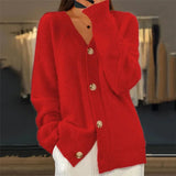 Ladies' Knitted Cardigan – Luxuriously Soft Jumper with Button Closure and Full Sleeves | L&S 5