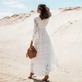 Lilly | Women's Flowy Long Sleeve Boho Maxi Dress 1