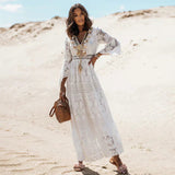 Lilly | Women's Flowy Long Sleeve Boho Maxi Dress 2