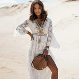 Lilly | Women's Flowy Long Sleeve Boho Maxi Dress 3