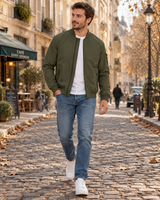 Men's Bomber Jacket | Zip-Up & Multi-Pocket Design 1