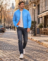 Men's Quilted Bomber Jacket | Warm Padded Lining 2