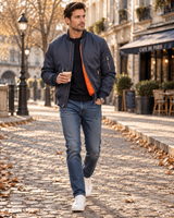 Men's Quilted Bomber Jacket | Warm Padded Lining 3