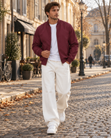 Men's Bomber Jacket | Zipped & Ribbed Trim 2