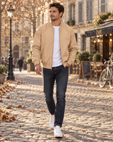 Men's Bomber Jacket | Zipped & Ribbed Trim 3