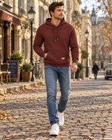 Men's Hoodie | Waffle Knit & Adjustable Hood 7