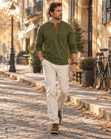Men's Henley Shirt | Long Sleeve & Three-Button Placket 7