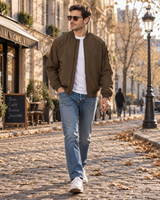 Men's Bomber Jacket | Zip-Up & Multi-Pocket Design 5