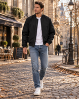 Men's Bomber Jacket | Zip-Up & Multi-Pocket Design 4