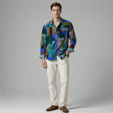 Men's Flannel Shirt | Colourful Patchwork Check