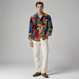 Men's Flannel Shirt | Colourful Patchwork Check