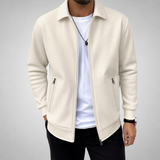 Men's Jacket | Zip-Up Textured Overshirt