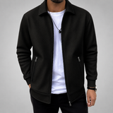 Men's Jacket | Zip-Up Textured Overshirt