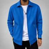 Men's Jacket | Zip-Up Textured Overshirt