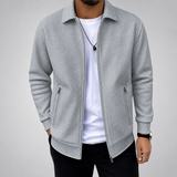 Men's Jacket | Zip-Up Textured Overshirt