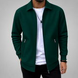Men's Jacket | Zip-Up Textured Overshirt