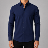 Men's Long Sleeve Polo | Slim Fit Shirt
