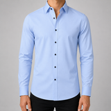 Men's Long Sleeve Polo | Slim Fit Shirt