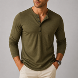 Men's Long Sleeve Shirt | Slim Fit Henley