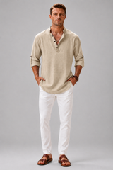 Men's Polo Shirt | Relaxed Fit & Henley Collar