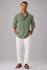 Men's Polo Shirt | Relaxed Fit & Henley Collar