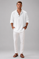 Men's Polo Shirt | Relaxed Fit & Henley Collar