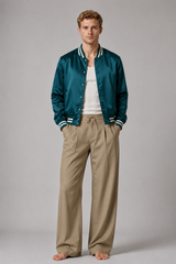 Men's Trousers | Relaxed Fit, Drawstring Waist & Front Pleats