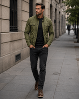 Men's Zip-Up Jacket | Stand Collar & Retro Style 1