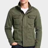Men's utility jacket with structured fit and practical pockets | L&S 0
