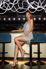 Women's Sequin Mini Dress | Backless & Slimming Fit