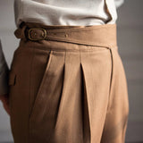 Paul – Men’s Pleated Tailored Trousers 1