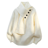Women's Cozy Sweater | Scarf Neckline & Soft Comfort 1