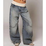 Women's Low Rise Baggy Jeans | Wide Leg Fit