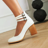 Women's Ankle Strap Heels | Sturdy Block Heel