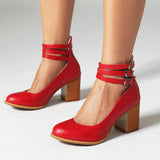 Women's Ankle Strap Heels | Sturdy Block Heel