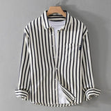 Men's Long Sleeve Polo | Striped Design & All-Day Comfort