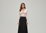 Sarah – Elegant satin blouse with soft collar for Women 5