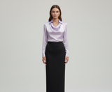 Sarah – Elegant satin blouse with soft collar for Women 8