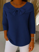 Serenna – Women's Sweater with Bow and Round Neckline 4