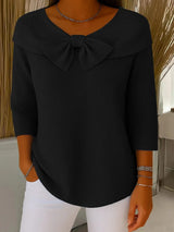 Serenna – Women's Sweater with Bow and Round Neckline 5