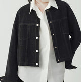 Short women’s jacket with a relaxed fit and front pockets | L&S 1