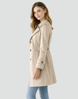 Timeless Women's Trench Coat with Waist Belt | L&S 3