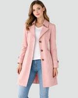 Timeless Women's Trench Coat with Waist Belt | L&S 5