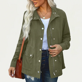 Utility jacket women's, relaxed fit with press-stud fastening | L&S 1