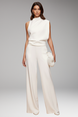 Women's Wide-Leg Jumpsuit | Sleeveless Fitted Design
