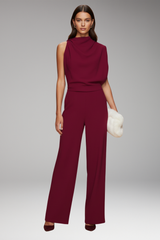 Women's Wide-Leg Jumpsuit | Sleeveless Fitted Design