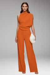Women's Wide-Leg Jumpsuit | Sleeveless Fitted Design