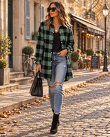 Women's Checked Overshirt | Relaxed Fit & Button-Up 5