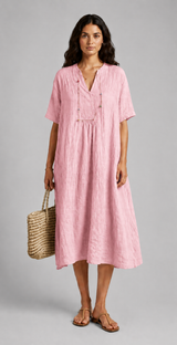 Women's Beach Dress | Relaxed Fit, V-Neckline & Gathered Waist
